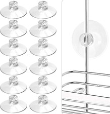 12Pcs Shower Caddy Connectors - Heavy Strength Large Suction Cups without Hooks,