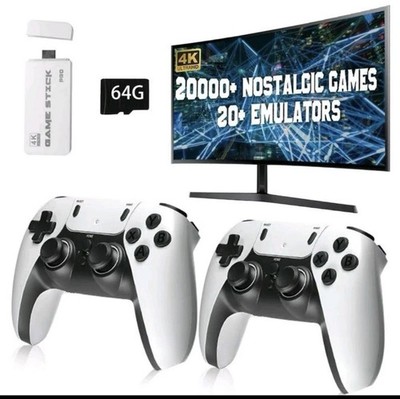 M15 Spielkonsole 4K TV Stick 64GB 20000 Retro Spiele mit Wireless Controller