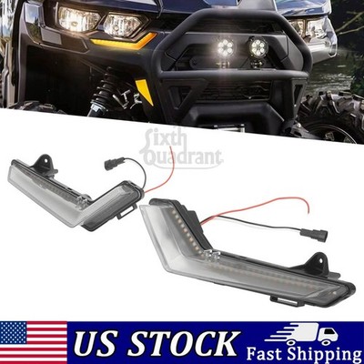 Front LED Accent Light Turn Signal Lights For Can-Am Defender Commander 2020-25