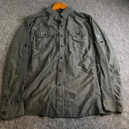 Kuhl Airspeed Shirt Mens Medium Gray Vented Hiking Travel Outdoor Trekking - Picture 2 of 11