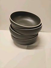 Vera Wang Naturals by Wedgwood GRAPHITE Soup Salad Bowls - Set of 4