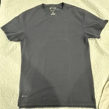 Bylt Shirt Mens Large Blue Lux Short Sleeve Performance Split Hem Premium Crew