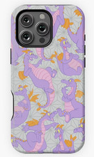 Epcot Figment Collage Pattern iPhone Case for 17 16 15 14 13 12 Pro Max/ Plus