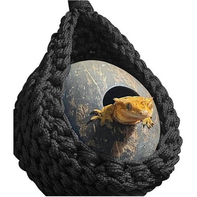 Hängematte Reptilien Zubehör für Terrarium Schwarz Nylon kompatibel mit Gecko