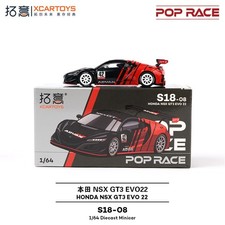 Pop Race Honda NSX GT3 Evo22 1/64 Diecast Racing Car Model Collectible