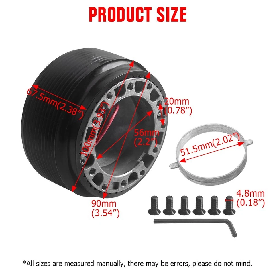 Black Steering Wheel Hub Adapter Boss Kit For Mazda MX6 MX3 RX7 TX5 Miata 929 - Imagem 3 de 4