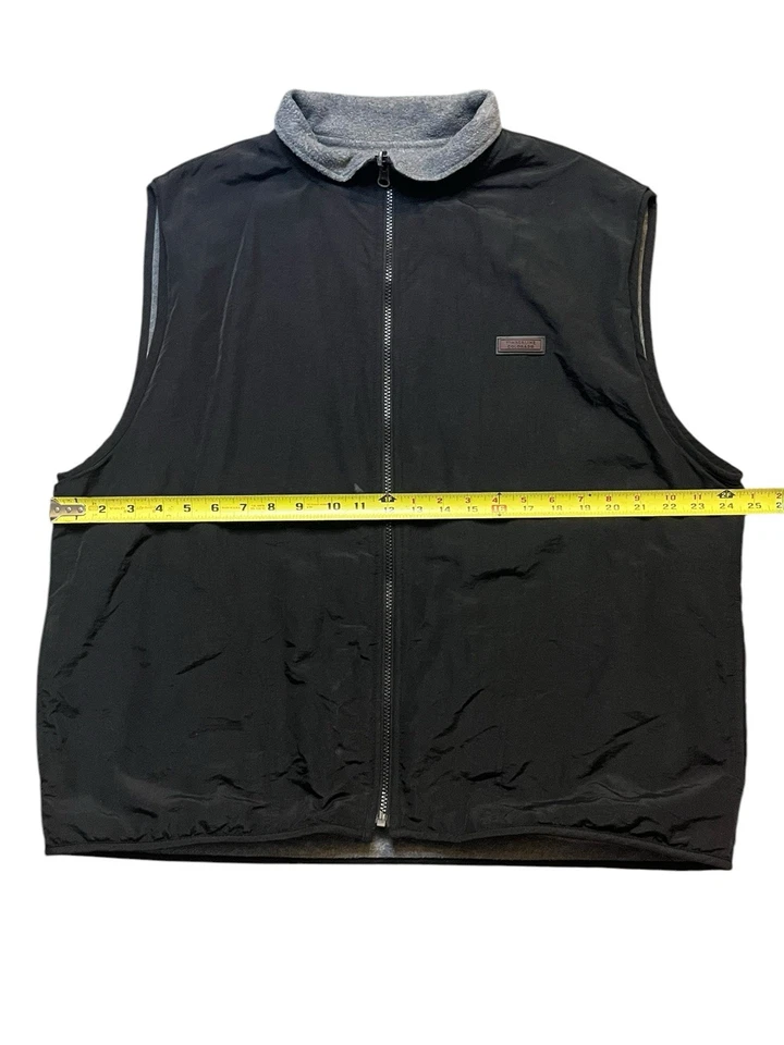 Timberline Colorado Vest Mens XL Reversible Black, Gray fleece With Pockets - Image 3 of 4