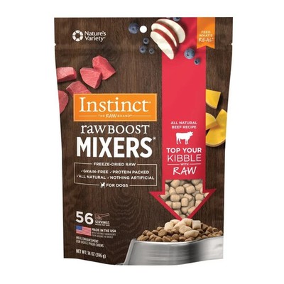 Instinct Raw Boost Mixers, Freeze Dried Dog Food 14 Ounce (Pack of 1), Beef