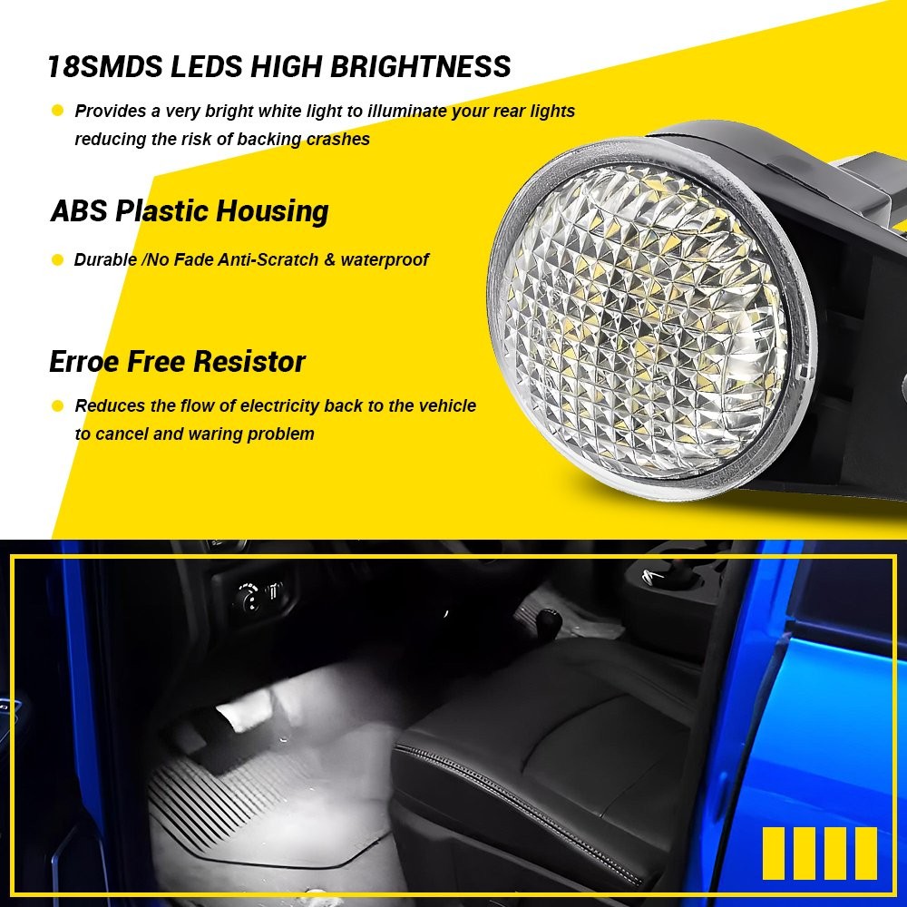 White LED Under Dash Courtesy Footwell Light Fit for Dodge Ram Durango 2013-2023 thumbnail 6