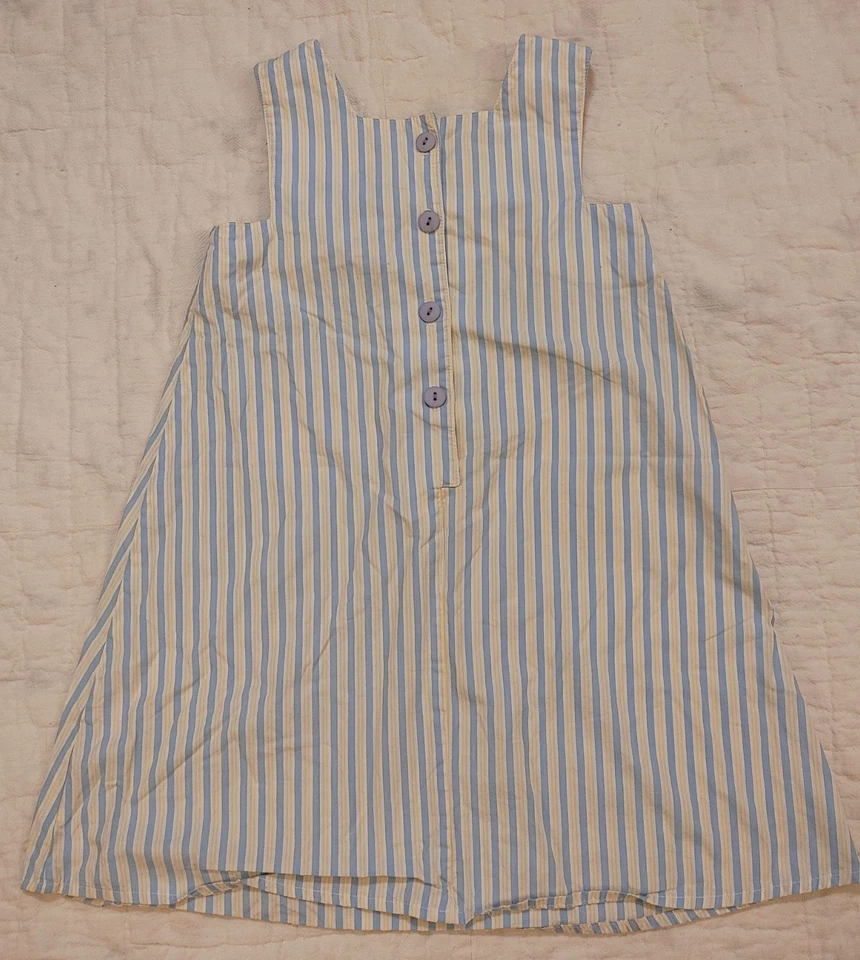 Vestido Baby Lulu Sheeth Niña Talla 6 Rayas Algodón Jersey Foto 4 de 4