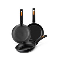 Monix Fuego | Set Mit 3 Bratpfannen 20–24–28 Cm, Geschmiedetes Aluminium, Zweisc