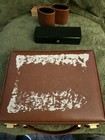 WOLF DESIGNS BACKGAMMON SET LEATHER Briefcase Style  Multi-game Combo 1997 — photo 4