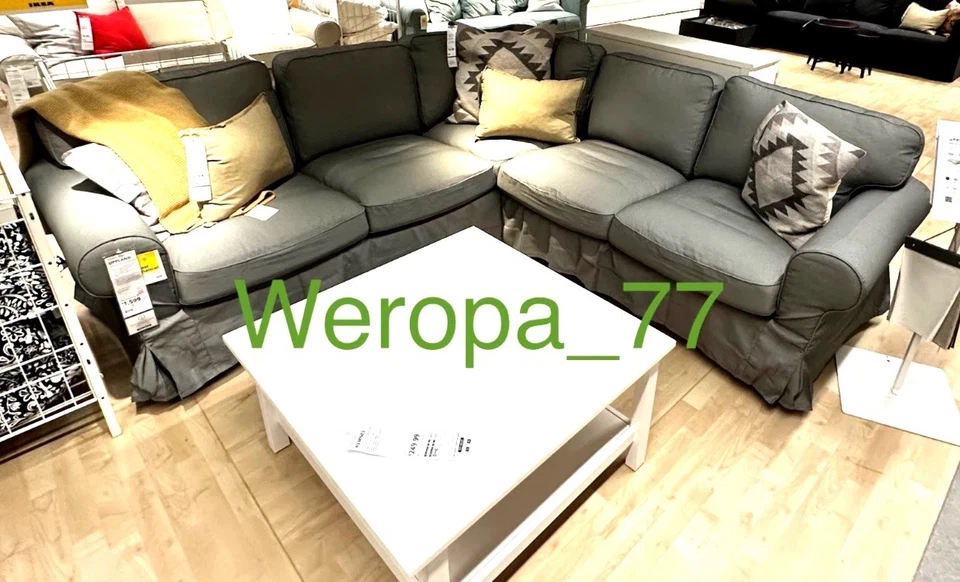 FUNDAS seccionales Ikea EKTORP 4 asientos nordvalla gris oscuro 203.223.11 - ORIGINAL Foto 2 de 4