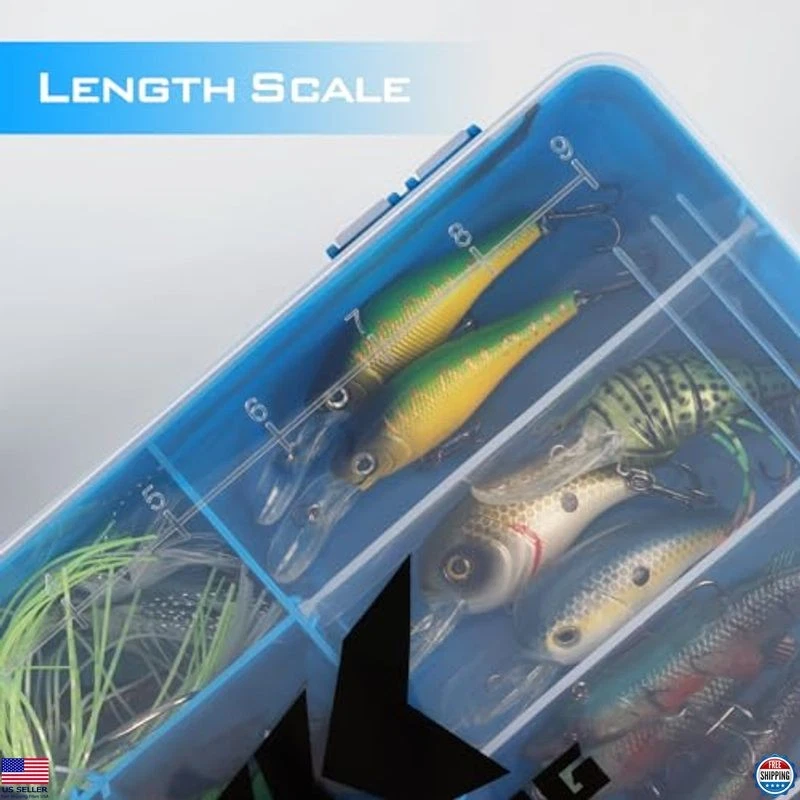 Organizador de armazenamento caixa de equipamento de pesca camuflagem com divisórias removíveis, 2/4 - Imagem 3 de 4