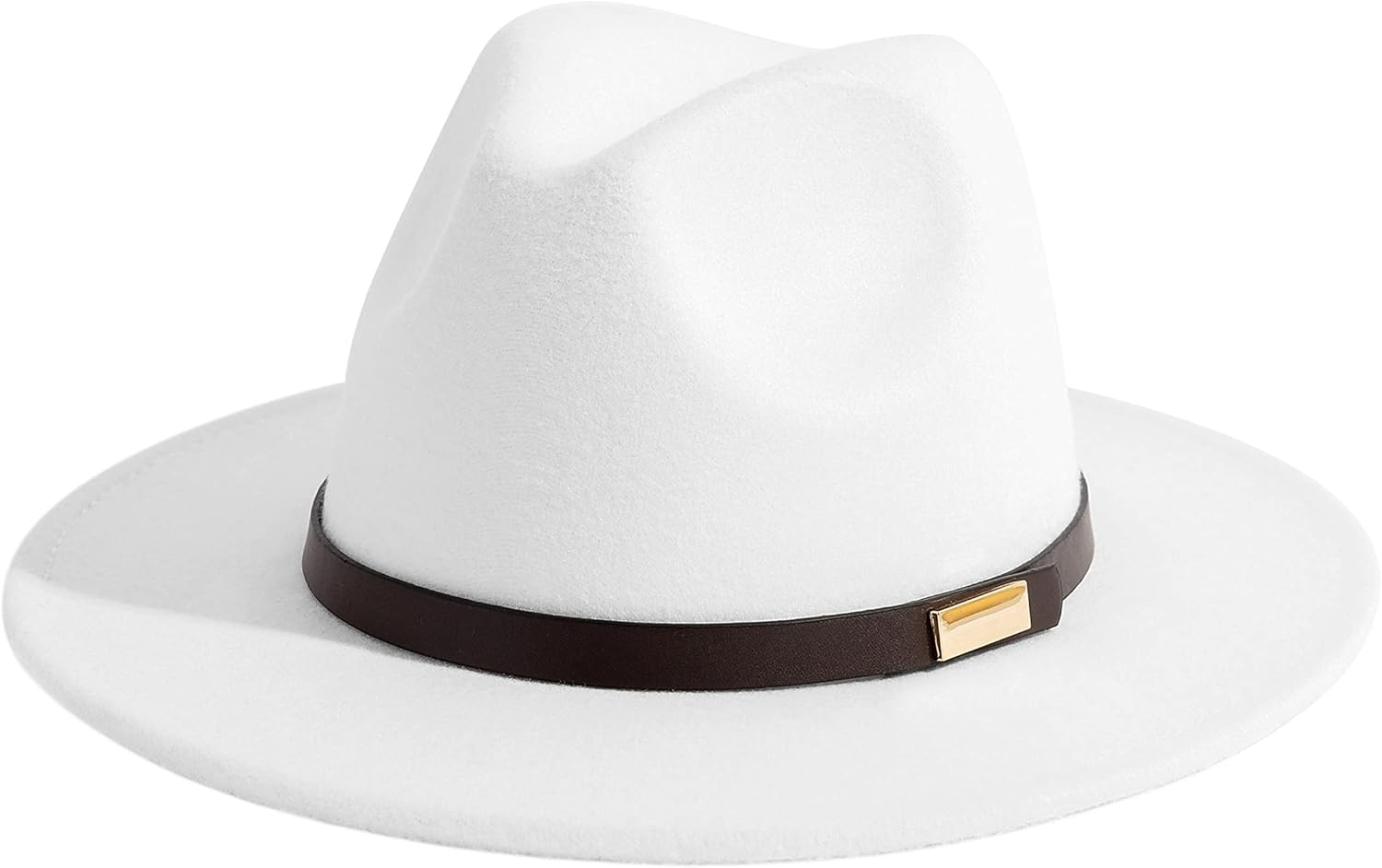 Fedora Hats for Men Wide Brim Panama Hat with Classic Belt-image