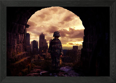 O garoto perdido Framed Wall Art Poster Canvas Print Picture