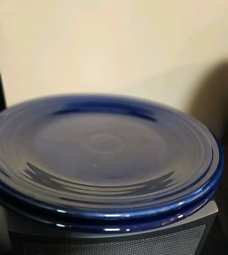 Two (2) FIESTA Fiestaware Dinner Plates, 10-1/2" Dia, Dark Navy Blue / Cobalt