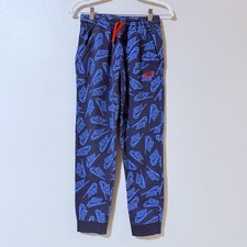 Nike Boys Size L Blue All Over Print Logo Club Fleece Joggers
