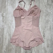 Red Hot By Spanx Women's Body Suit Mauve Pink  Size Large