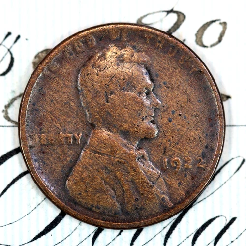 * 1922 No D STRONG REVERSE * CHOICE FINE+ LINCOLN WHEAT PENNY * FROM COLLECTION