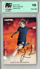Rose Lavelle 2019 HYPE #23 JSA Auto Red 1 of 1 Rookie Card PGI 10. rookie card picture