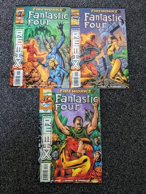Fantastic Four Fireworks #1, #2 & #3 Complete Mini-Series VFN (1999) Marvel
