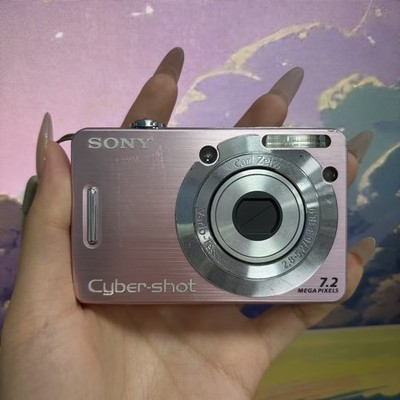 Sony Cybershot DSC-W55 7.2MP Digital 3x Carl Zeiss Vario Tessar Camera -pink