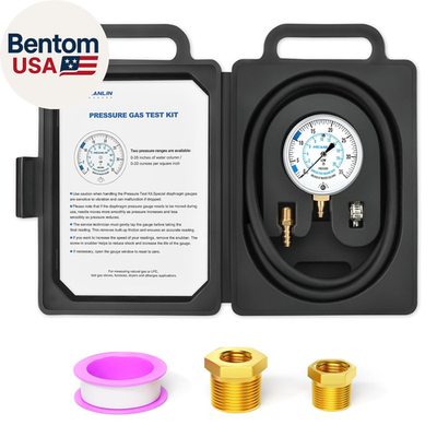 #ad 0 35” WC Manifold Gas Pressure Test Kit Pressure Gauge Kit for Natural Gas or L $62.36