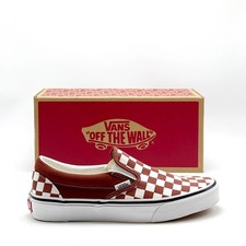 NEW Unisex VANS CHECKERBOARD SLIP-ON RUST BROWN VN000DAHFSB