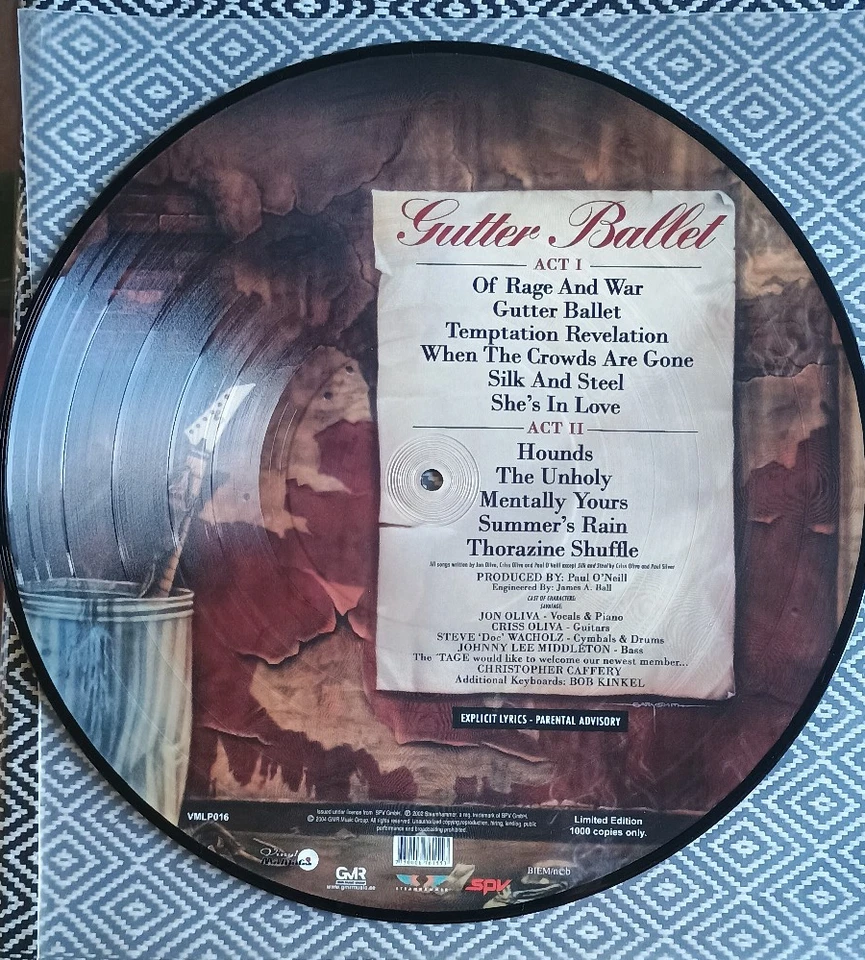 Picture Disc Vinyl Savatage Gutter Ballet" - Bild 2 von 2