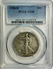 1938-D Walking Liberty Half Dollar PCGS VF20