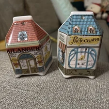 Estello Village Houses Salt & Pepper Shakers Photographe Boulangerie France