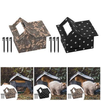 Outdoor Katzenhaus, Kätzchenunterstand, warmes Winter Katzenhaus, wetterfest Garten