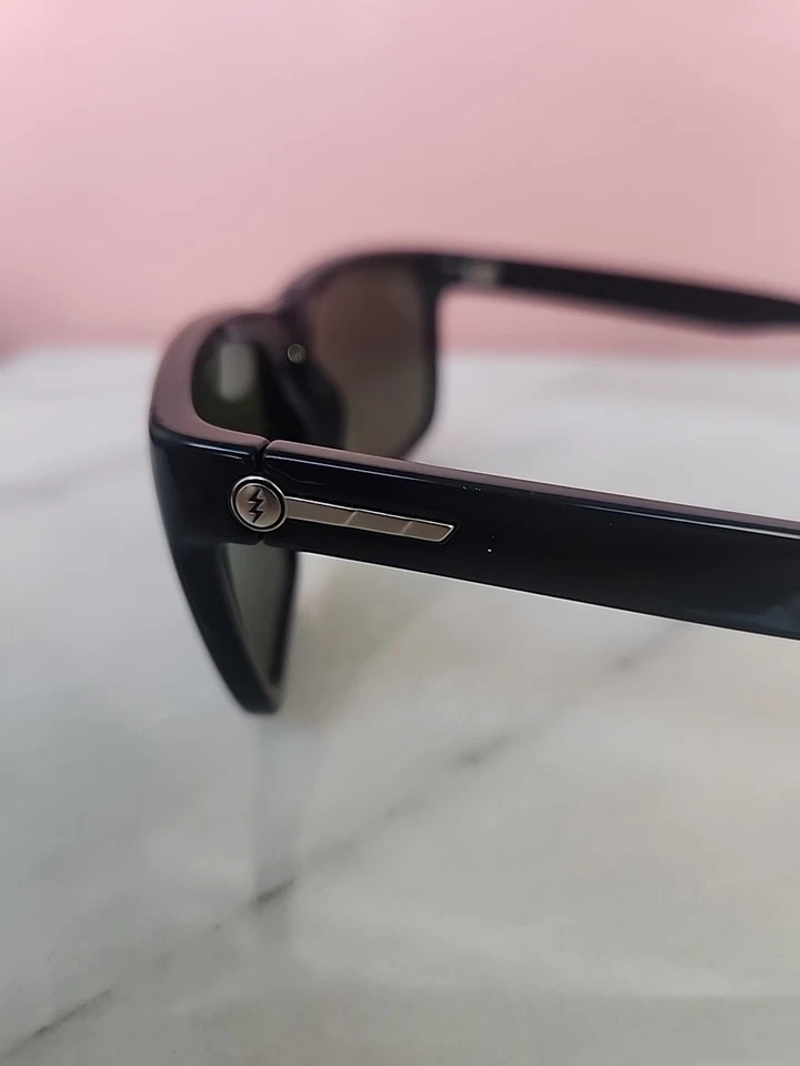 Gafas de sol eléctricas Knoxville XL - Marco negro lentes verdes estilo clásico - Leer Foto 3 de 4