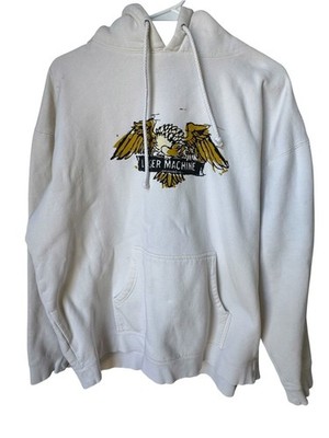 High End White Thick Skate Streetwear Hoodie Loser Machine Men s XL