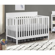 Oxford Baby Harper 4-in-1 Convertible Crib, Snow White, GREENGUARD Gold Certifie