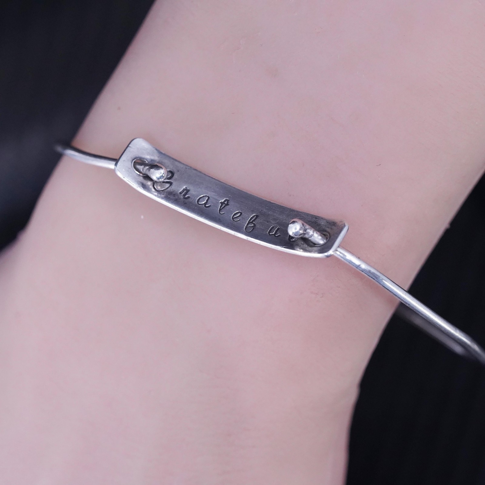 Size adjustable, vtg stackable sterling silver 92… - image 2