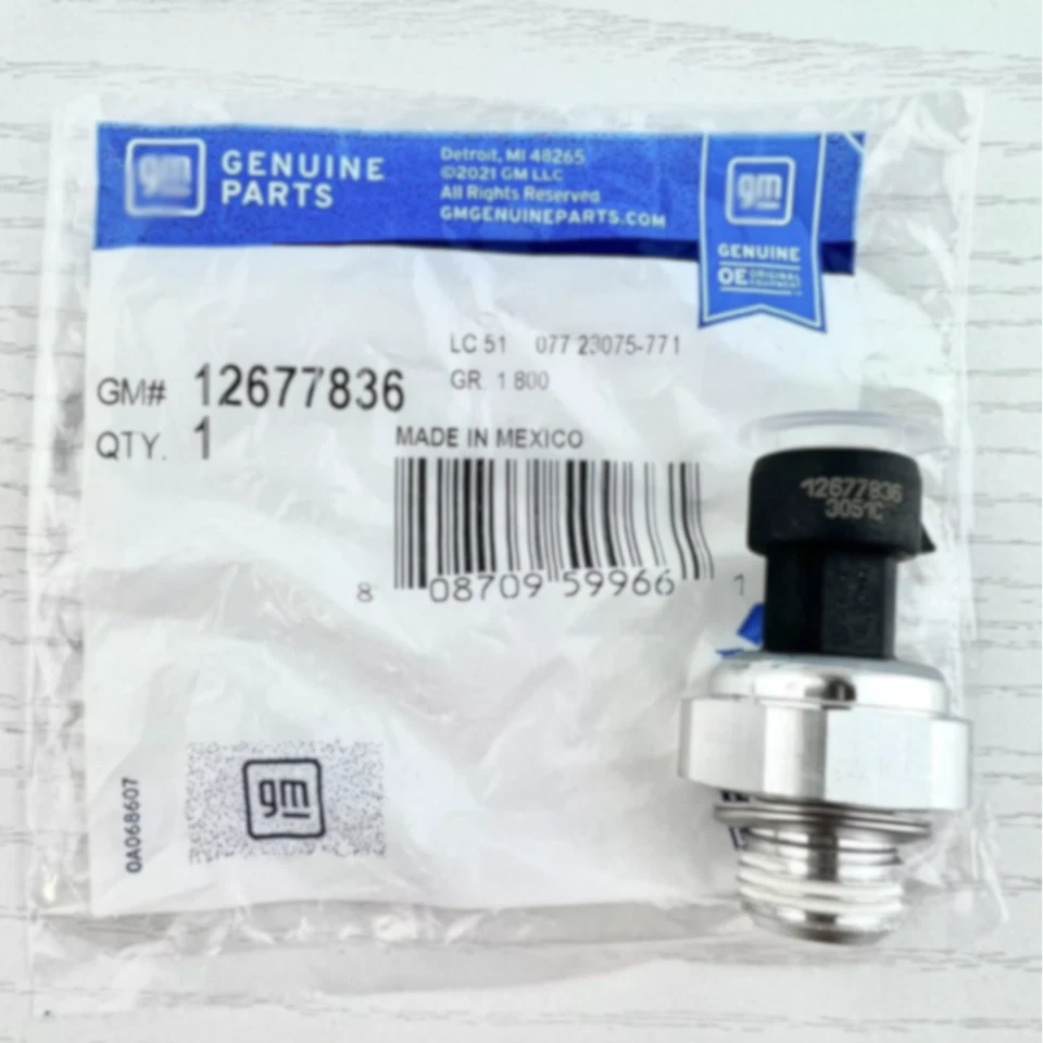 Sensor de presión de aceite de motor ACDELCO D1846A GM OE 12677836 genuino para Chevrolet Foto 3 de 4