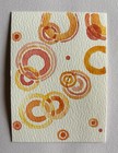 ACEO Original Abstract Watercolor Painting on Watercolor Paper, Small, Circles — photo 1
