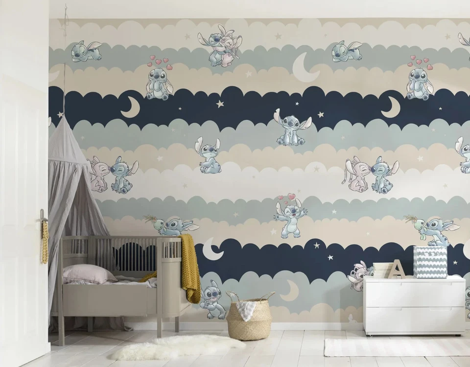 Lilo and Stitch Wallpaper 212 x 250 cm children kids bedroom Disney brown - Image 4 of 4