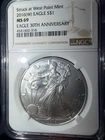 Struck at West Point Mint 2016(W) American Silver Eagle $1 MS69 30th Anniversary