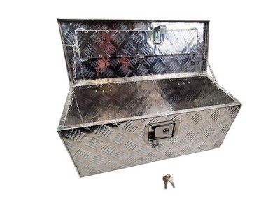 Alu Riffelblech Alubox Staubox Deichselbox Anhänger Aluminium 60 x 25 x 25 cm