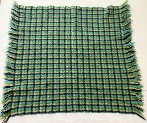 Vintage Pendleton Wool Blanket 40x40 MCM Pure Virgin Wool USA Made Colorful