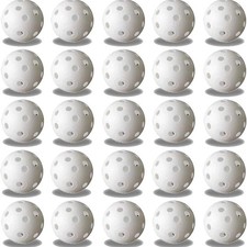 25 Pack Plastic Hollow Practice Golf Balls Lightweight Indoor Outdoor Training