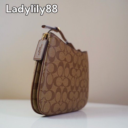 NWT Coach CO953 Penelope Shoulder Bag In Signature Canvas Smooth Leather $350 - Bild 4 von 19