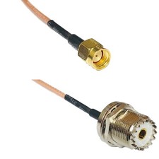 RG316 RP-SMA MALE to UHF Female BULKHEAD RF Cable Rapid-SHIP LOT
