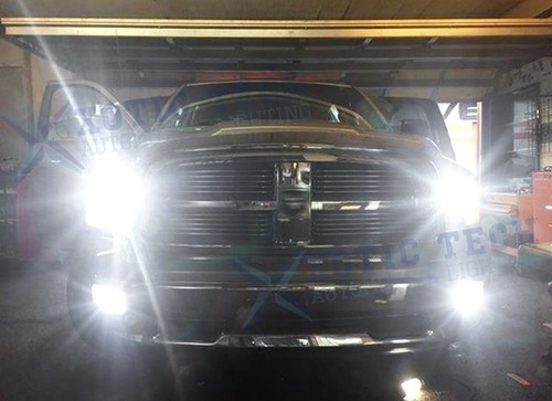 6000K Combo LED Headlight Fog Light Bulbs For Dodge Ram 1500 2500 3500 2009-2012 - Picture 11 of 12