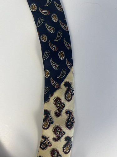 VTG 2 Lot Necktie Tommy Hilfiger Paisley 2Tone 100% Y2K Silk USA Made - Picture 9 of 9