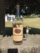 Titos Handmade Vodka Liquor Bottle 750ml Bong Waterpipe Bubbler Free Shipping