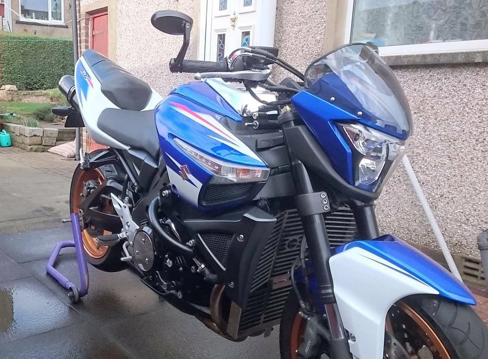 Motorcycle 7/8" Handle Bar End Rearview Side Mirrors For Suzuki B-King /SV650 DM - Image 2 of 4